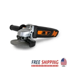 Lightweight Angle Grinder 4-1/2-Inch W/ Rubber-backed Gripped Reversible Handle