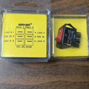 SHO-ME Rocker Switch Panel Mount 17 Pack Black/Red On/Off Control Equipment