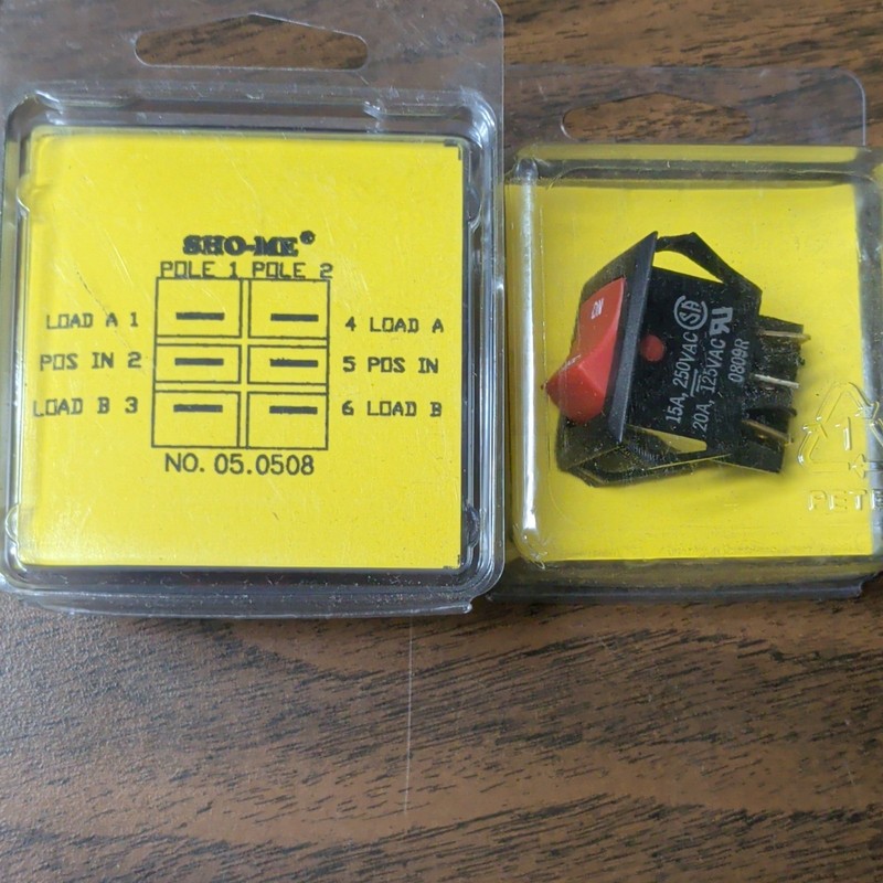 SHO-ME Rocker Switch Panel Mount 17 Pack Black/Red On/Off Control Equipment