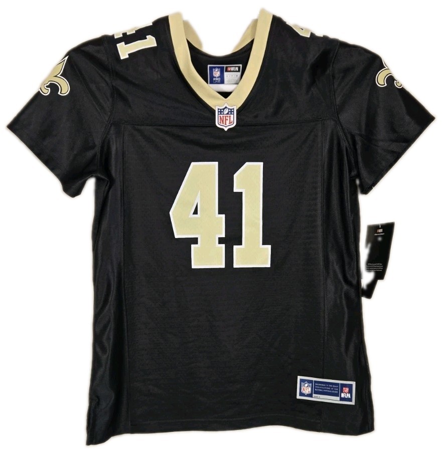 Alvin Kamara #41 New Orleans Saints NFL Pro Line Jersey Womens Small Black NWT