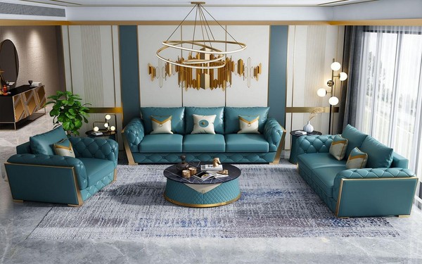 Sofagarnitur 3+2 Sitzer Wohnlandschaft Sofa Couch Polster Garnitur Sofas Leder-image