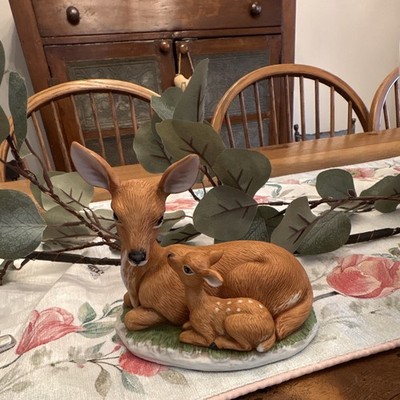 HOMCO Deer Doe & Fawn Ceramic Figurine #1441 Deer Animal Figurine