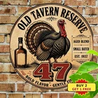 Vintage Style Bourbon Whiskey Tin Metal Sign Man Cave Decor