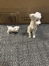 2 Vintage Disney 101 Dalmations Ceramic Dog Figurines Collection Disney