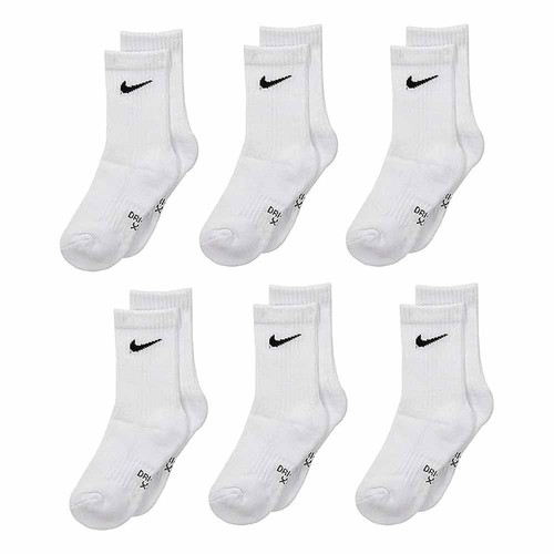 UN0019-001 NIKE DRI-FIT PERFORMANCE BASIC CREW MEN 5-7, WHITE