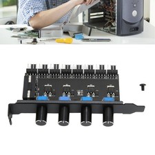 PC Fan Hub 4 Knob 8 Channels 4PIN Interface 72W PCI Bracket Cooling Fan