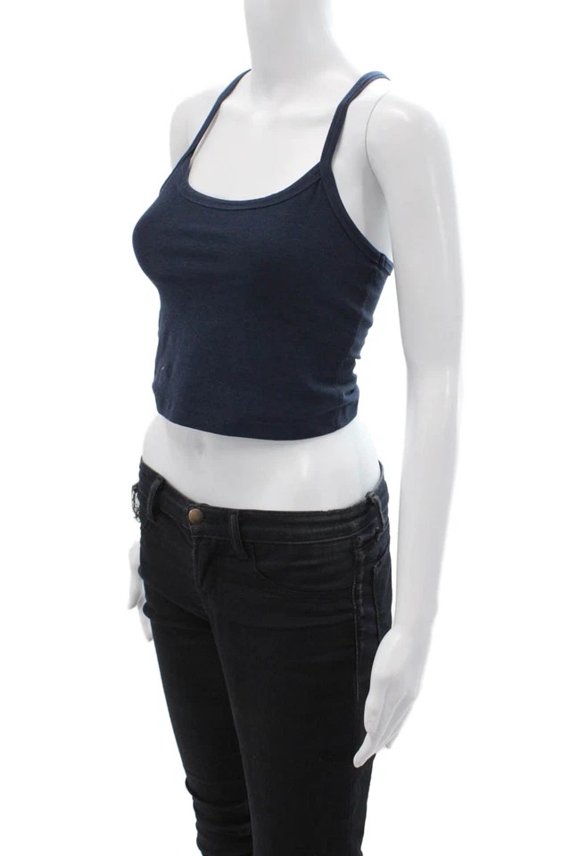 Beyond Yoga Womens Cropped Camisole Dark Blue Polyester Spaghetti Strap Size S - Image 2 of 4