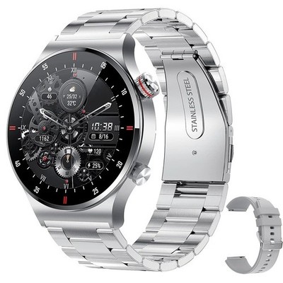 Bluetooth Anruf Smart Watch für Männer Herzfrequenz NFC Wasserdicht Fitness Tracker UK
