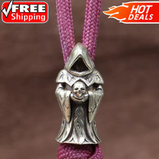 Undead Reaper Brass Knife Bead EDC Paracord Lanyard DIY Outdoor Charm Pendant