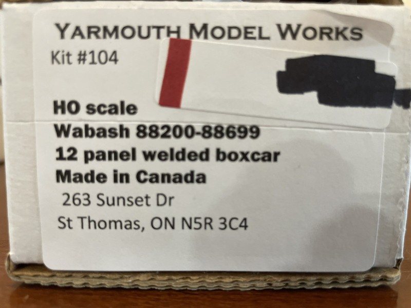 RARE HO Resin Yarmouth Wabash Bulge Welded Boxcar Kit Like Sunshine