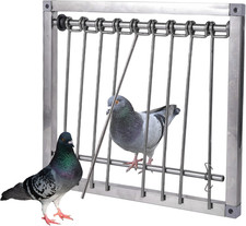 1PC Bird Cages Trap Stainless Steel Pigeon Trap Door Wire Bars Frame Entrance U-