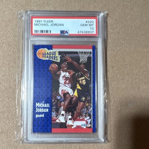 Fleer 1991-92 Michael Jordan League Leaders #220 PSA 10 Chicago Bulls