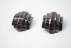 VINTAGE GENUINE SILVER - ART DECO INSPIRED TIERED CLIP-ON EARRINGS