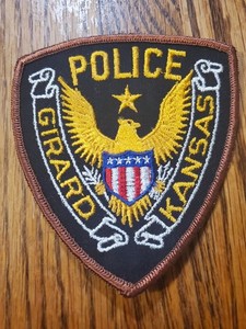Vintage shoulder patch for the Girard Police Department in Kansas