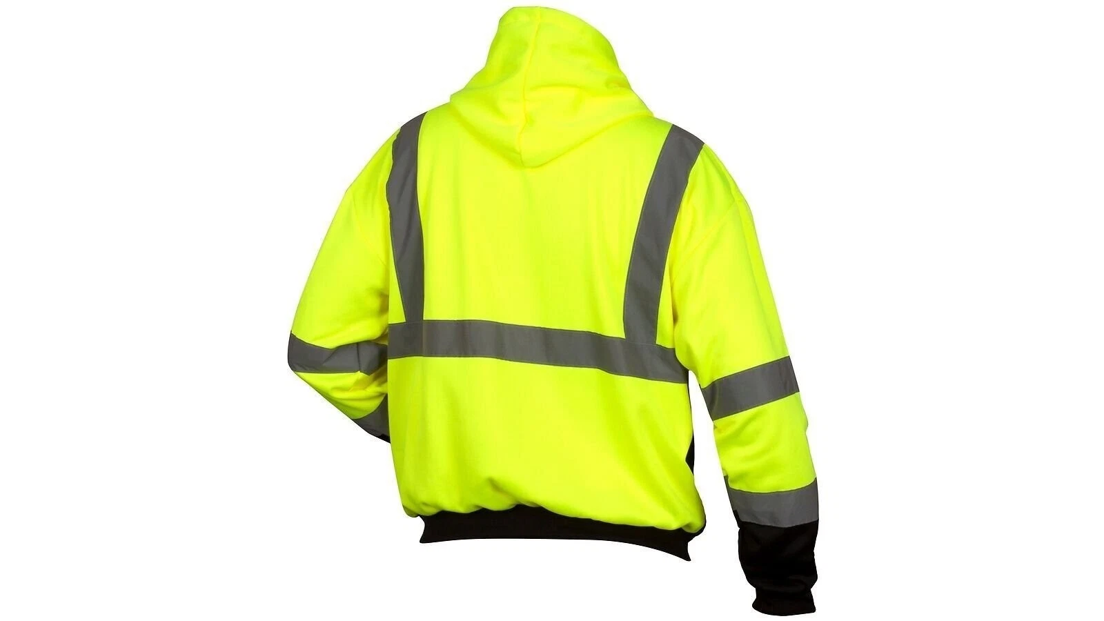 PYRAMEX RSZH3210: Type R - Class 3 Hi-Vis Lime Zippered Sweatshirt image 3