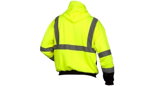 PYRAMEX RSZH3210: Type R - Class 3 Hi-Vis Lime Zippered Sweatshirt image 3