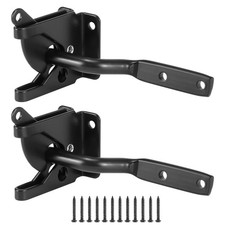 QWORK Self Locking Automatic Gravity Lever Fence Gate Latch   2 Pack...