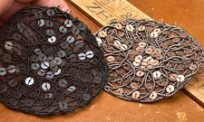 applique soutache dics 3" hand sewn sequins 1pc