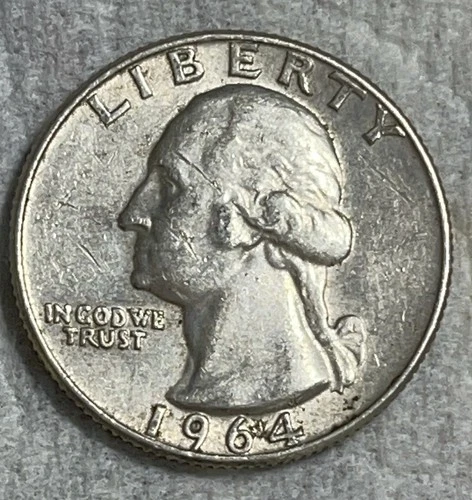 1964-d Washington Quarter.  Type"C" reverse .  RPM