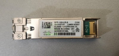 Cisco SFP-10G-LR-S 10G SFP+ LR 1310nm 10km SMF Transceiver Module 10-3107-01