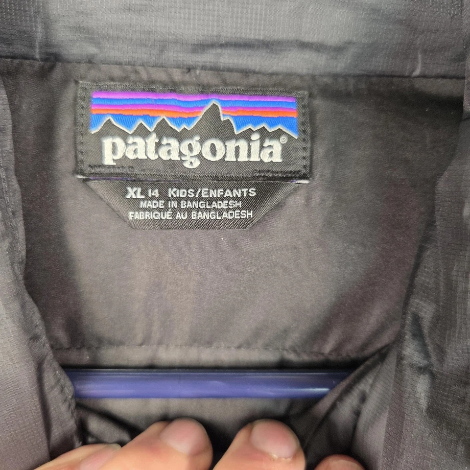 Patagonia Jacket Girls XL 14 Black Down Sweater Quilted Puffer Pockets STY68232 - Image 3 of 4