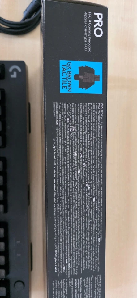 Logitech Pro X Brown Tactile Switches English International Wired Keyboard - Image 3 of 3