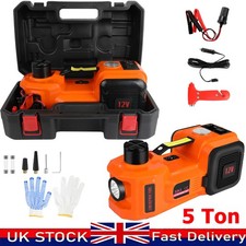 Electric Car Jack with Tire Inflator Pump 5 Ton 12V LED Hydraulic Car Jack Lift