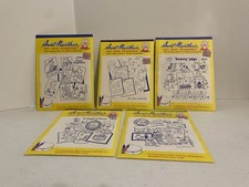 Vintage Aunt Martha s Hot Iron Transfers Set Of 5 Different Packs Unused Sealed