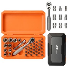 42piece Precision Ratchet Screwdriver Set Repair Tool Kit Torque Wrench Sockets