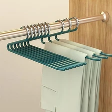 10-Pack Open Ended Pants Hangers Non Slip for Women Men Heavy Duty Metal Jean...