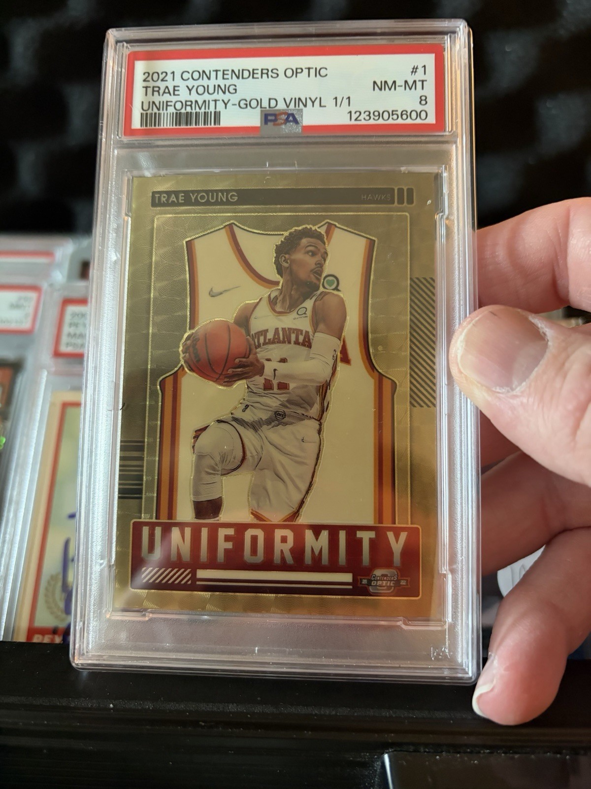 2021 Contenders Optic Gold Vinyl TRAE YOUNG Uniformity One Of One 1/1 Hawks 🔥