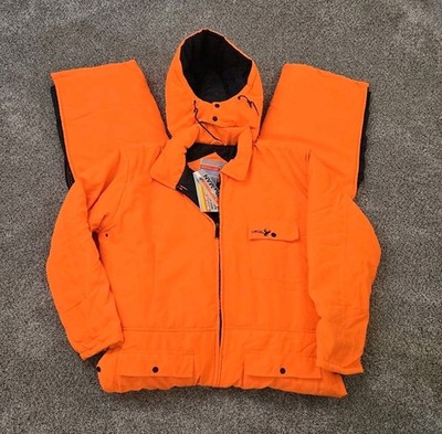 Winchester NOS Vtg Y2K Heavyweight Insulated Coveralls Mens Sz 2XL Blaze Orange 