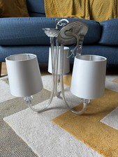 Hanging Ceiling 3 Light Chandelier With Grey Shades