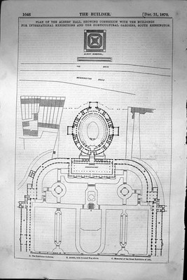 Alter Plan Albert Hall Internationale Ausstellung Kensington Architektur
