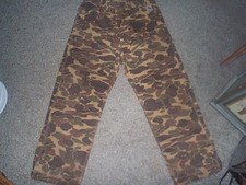 VTG Carhartt Duck Camouflage Canvas Pants Mens WU103 40X34