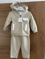 Deolinda Beige 2-Piece Hooded Zip Hoodie & Trousers Set 9 Months