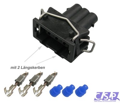 Reparatursatz JPT Stecker 3-polig 1,0² Buchse 357972753 357 972 753 passt zu VW