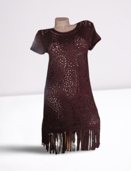 Women Calzedonia Dress Brown Polyester 36 / S / 44 #6UFH