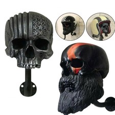 Motorradhelm Totenkopf helmhalter helmst&auml;nder Wandhalterung Resin Sch&auml;del