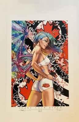 Michael Turner Signed Art Print Lithograph Numbered Orig 41/100 Shake Your Aspen