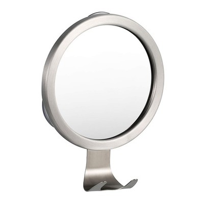 Ettori Shower Mirror Fogless for Shaving with Razor 7.8''L x 6.1''W, Silver 