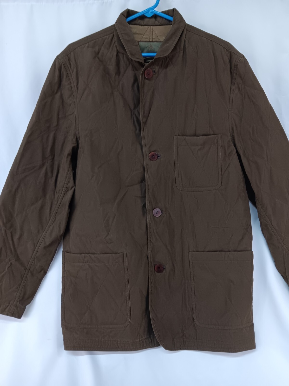 Mens Rainforest MicroSuede Jacket Quilted Brown Medium Donnalia