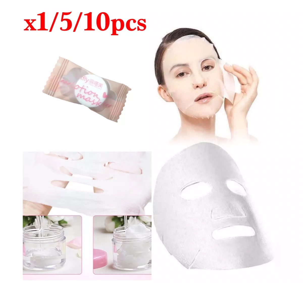 LITFLY Compressed Cotton Facial Face Mask Sheet Paper DIY Natural Skincare UK