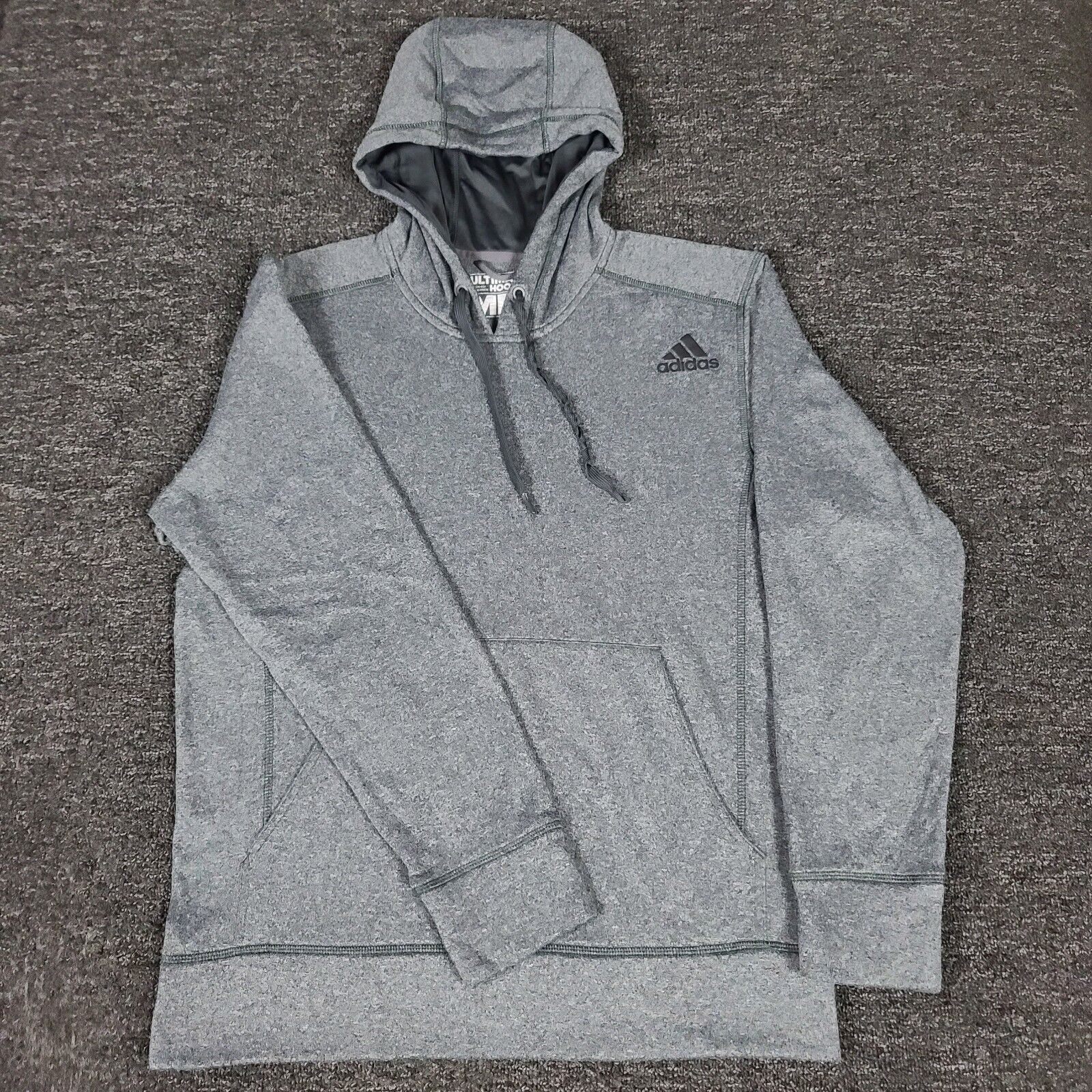 Adidas Hoodie Mens Medium Gray Ultimate Climawarm… - image 1