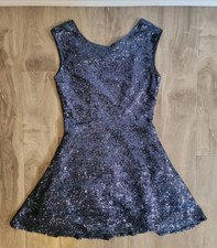TOBI Open Back Cocktail Party Mini Dress Sequin Sparkle Navy Blue Size Small