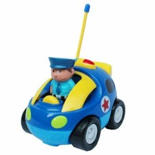 4" Cartoon R/C Race Car Remote Control Toy For Toddlers BLUE 