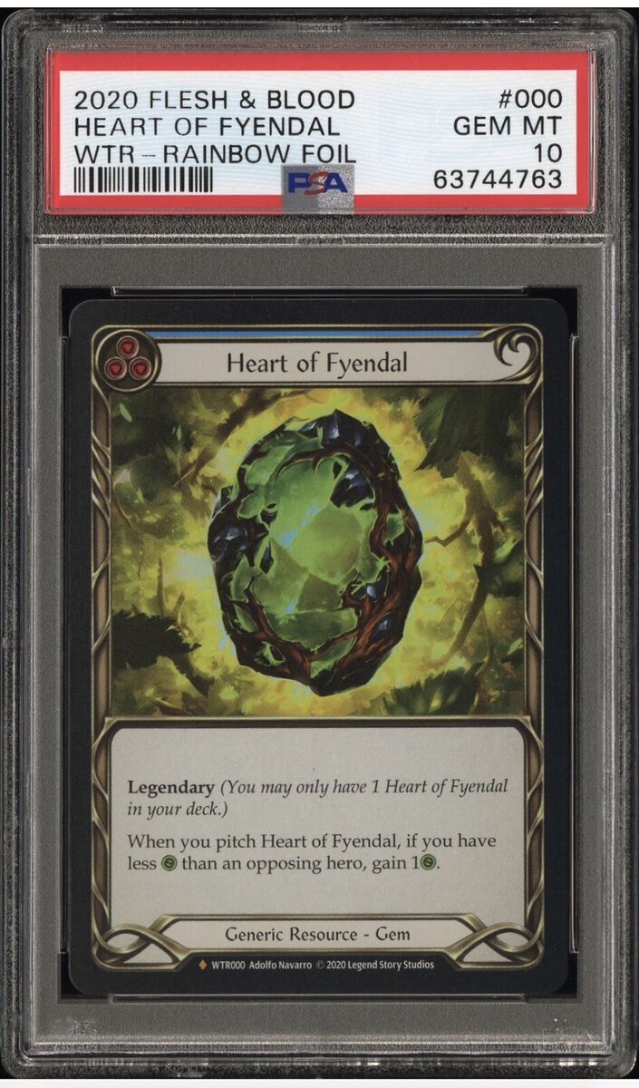 Heart of Fyendal PSA 10 Rainbow Foil Flesh and Blood Welcome Heart of Fyendal PSA 10 Rainbow Foil Flesh and Blood Welcome
