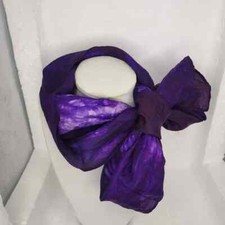 Deep Purple tie dye Silk scarf.   50x7.5