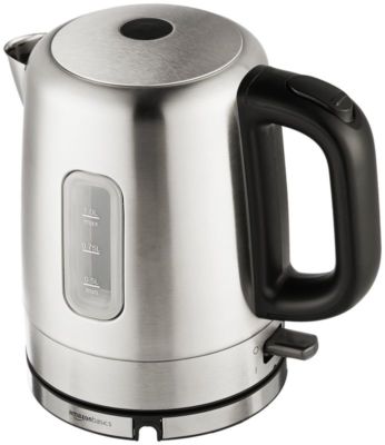Amazon Basics Stainless Steel Electric Kettle 1-Liter Silver Coffeepot Coffee