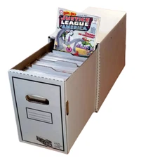 Short Comic Book Box with Drawer Comics Storage Box with Dividers Comic Book Bin